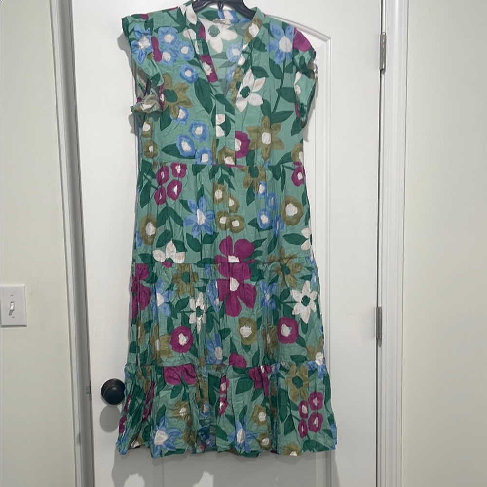 Floral Green Dress